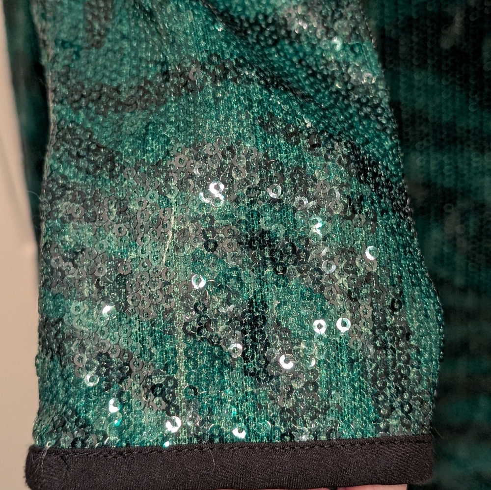 The Wof Gang Green Sequin Long Sleeve Dress - Picture 14 of 14